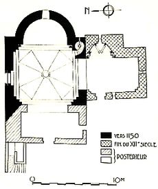 Plan de l'église Notre-Dame du Groseau
