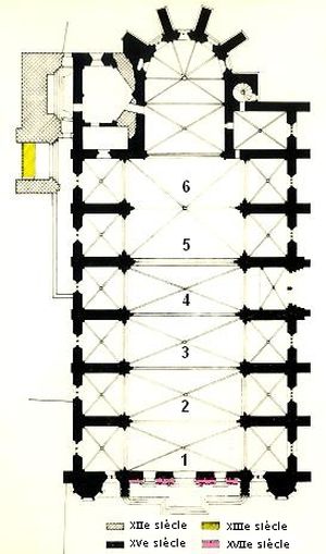 Plan de la cathédrale Saint-Siffrein de Carpentras - Vaucluse
