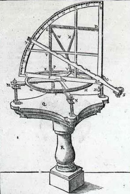 Azimuth quadrant of brass, from Tycho Brahe