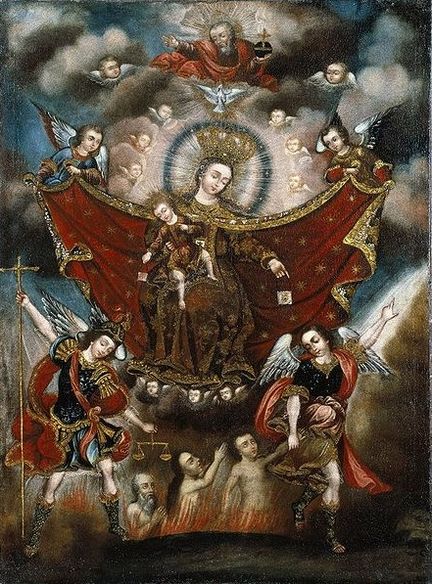 Vierge du Carmel sauvant les mes du Purgatoire - Entourage de Diego Quispe Tito (1611–1681) - Brooklyn Museum