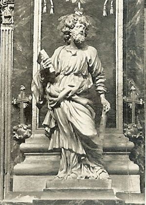 Saint Jacques le Mineur, statue baroque du XVIIe s. - Collégiale Notre-Dame des Anges - L'Isle-sur-la-Sorgue - Vaucluse