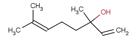 Linalol ou linalool - Structure moléculaire