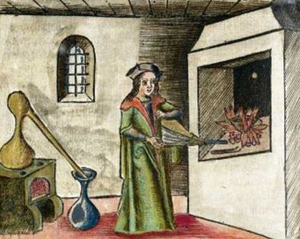 L'alchimiste et son alambic - Reisch Gregorius, vers 1470-1525