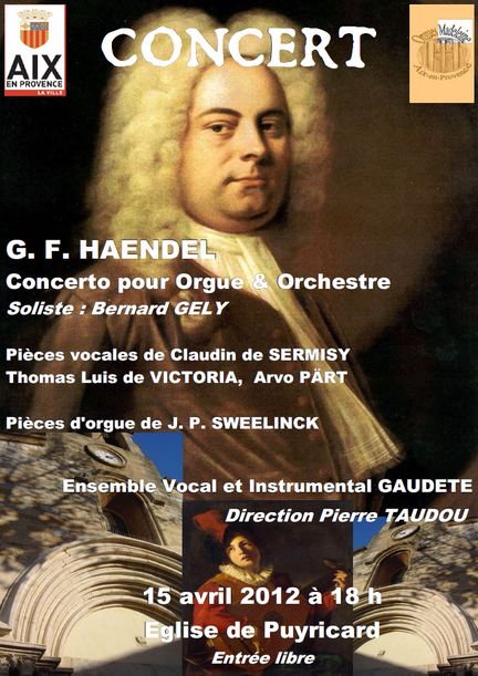 Concert GAUDETE à PUYRICARD le 15 avril 2012, sous la direction de Pierre Taudou