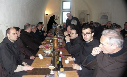 04.04.2013 - Carmes de la Province de Venise (Italie) à l'abbaye Saint-Hilaire