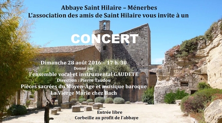 28.08.2016 - Concert Gaudete à l'abbaye Saint-Hilaire, Ménerbes - Vaucluse