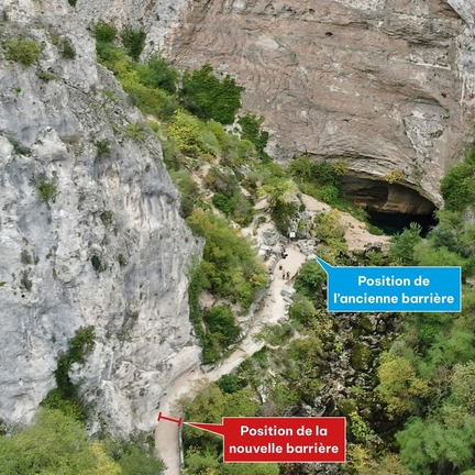 2024 - Interdiction d'accs sur la partie finale du chemin d'accs au gouffre de la Fontaine-de-Vaucluse