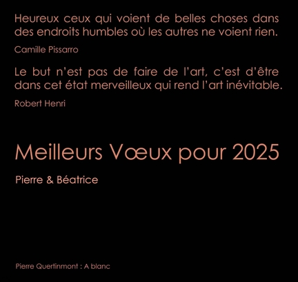 Voeux 2025 de Pierre & Batrice Quertinmont