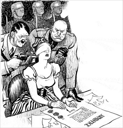 Armistice 1940 - Caricature publiée au Royaume-Uni