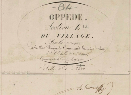 Le village d'Oppède-le-Vieux - Cadastre napoléonien - 1829