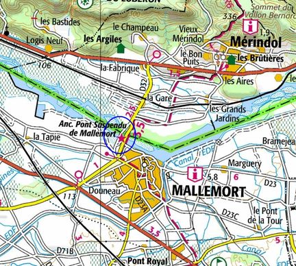 Pont de Mallemort sur la Durance - Communes de Mérindol et de Mallemort