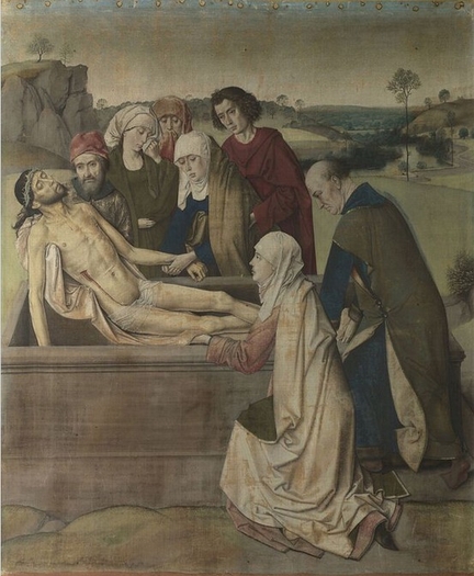 La Déposition (vers 1450), tempera sur toile de lin, 87,5 x 73,6 cm, National Gallery, Londres - Grande-Bretagne