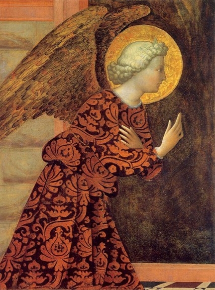 L'Ange Gabriel, peinture sur bois, 76,6 x 57,8 cm - National Gallery of Art, Washington