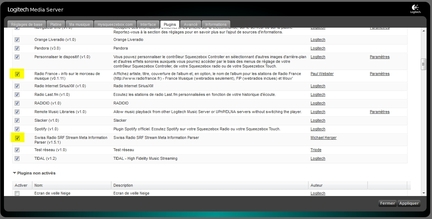 LMS > Plugins Radio France et SRF