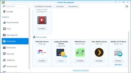 Synology Centre de paquets