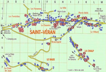 Commune de Saint-Véran - Localisation des cadrans solaires