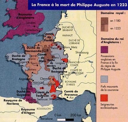 Royaume de France en 1223