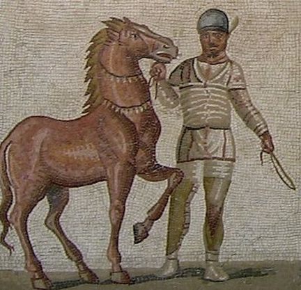 Antiquité romaine - mosaïque - cheval de cirque