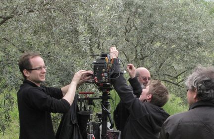 abbaye Saint-Hilaire en Vaucluse - tournage d'un film