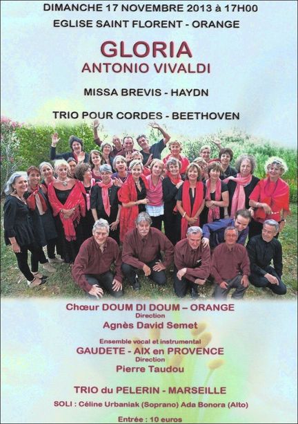 2013 11 17 - Concert GAUDETE à l'église Saint Florent d'Orange.