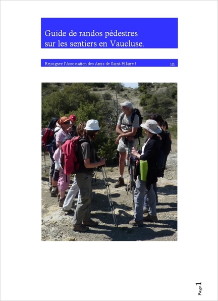 Guide de randos pédestres sur les sentiers en Vaucluse