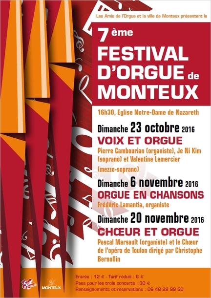 7e festival d'orgue de Monteux, église paroissiale Notre-Dame de Nazareth