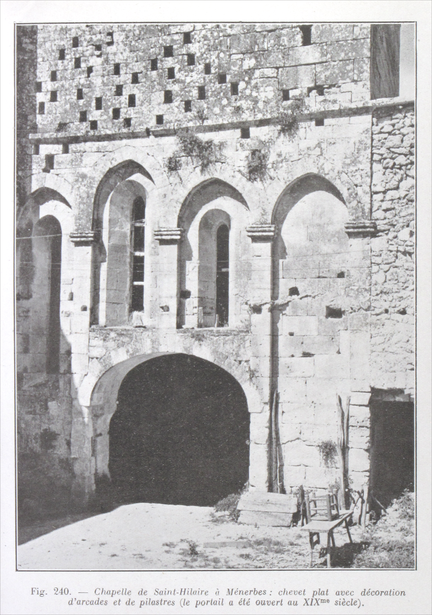 Vaucluse Histoire locale, Imprimerie Rullière Frères, Avignon, 1944, page 307, fig. 240 : mur du chevet de l'abbaye Saint-Hilaire