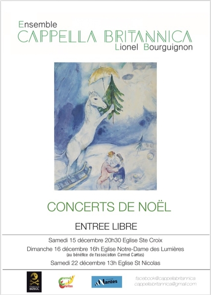 16.12.2018 - Nantes - Concert de Noël en l'église Notre-Dame-de-Lumières, par l'ensemble vocal Capella Britannica