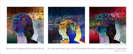 Voeux 2018 de Béatrice & Pierre Quertinmont, photographe et créateur numérique du Digital Art