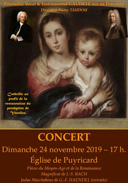 24 11 2019 - Concert de l'ensemble vocal et instrumental Gaudete à l'église Notre-Dame-de-l'Assomption de Puyricard (Bouches-du-Rhône)