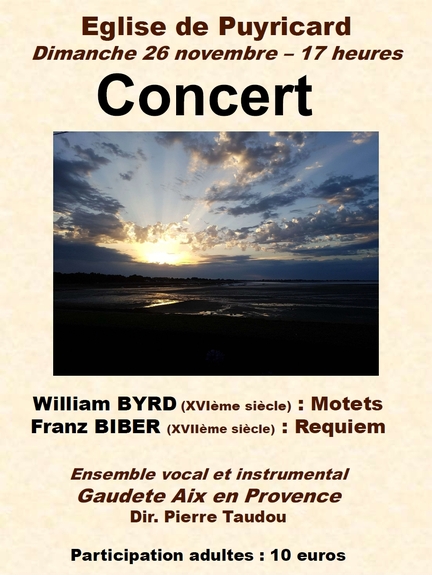 26/11/2023 - Puyricard (13540) - Concert ensemble vocal et instrumental Gaudete