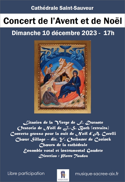 10/12/2023 - Aix-en-Provence- Concert avec le Choeurs de la cathédrale et l'ensemble vocal et instrumental Gaudete