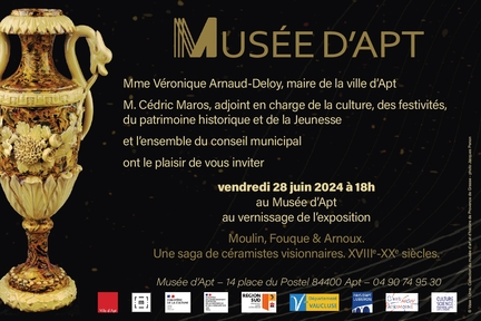 2024 - 28.06 au 07.12 Exposition au Muse d'Apt : Moulin, Fouque & Arnoux, une saga de cramistes visionnaires - XVIIIe - XXe sicle