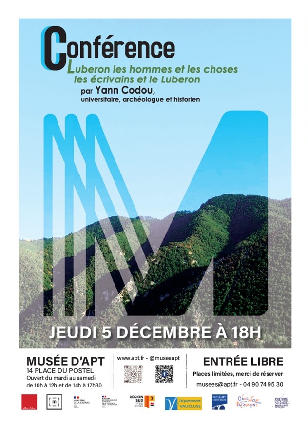 2024.11.05 - Muse d'Apt, confrence: Luberon les hommes etles choses, par Yann Codou, universitaire, archologue et historien