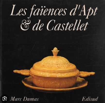 Les Faiences d'Apt & du Castellet, auteur Marc Dumas, diteur Edisud, 2017
