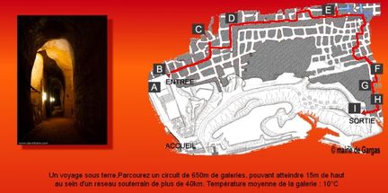 Plan des galeries du site de Bruoux - Gargas 84400
