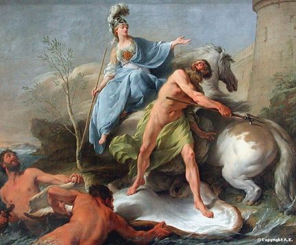 Dispute entre Athena et Poséidon pour le nom d’Athènes - Boucher - Musée du Louvre