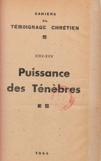 Cahier du Témoignage chrétien - 1944 (n° 24 et 25)