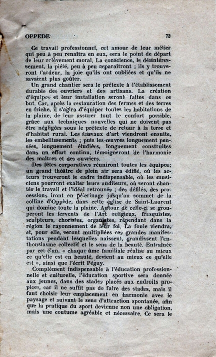 Bernard Zehrfuss, Oppède, essais de renaissance, Cahiers du Sud, n° 232, février 1941