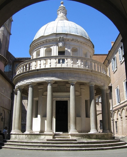 Le Tempietto, cour de l'église San Pietro in Montorio (1502-1505), Rome - Italie