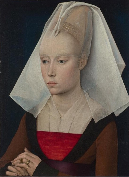 Portrait d'une femme (vers 1460), huile sur panneau, 34 x 25,5 cm, The National Gallery, Londres - Grande-Bretagne