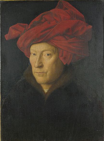 Portrait d'un homme (autoportrait? (1433) - National Gallery, Londres - Grande-Bretagne