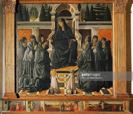 Sainte Monica, huile sur panneau bois, église Santo Spirito, Florence - Italie