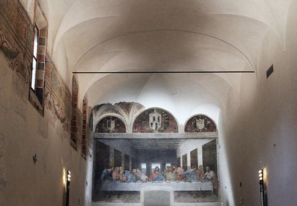 La Cène (1495-1498), fresque, 460 x 880 cm, réfectoire du couvent de Sainte-Marie-des-Grâces, Milan - Italie