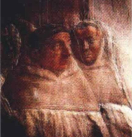 Masaccio - Saint Pierre en chaire, détail - Chapelle Brancacci à Santa Maria del Carmine, Florence