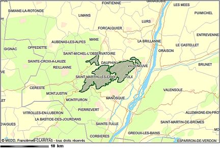 Adrets de Mont Justin, les Craux, Rochers et crêtes de Volx - Alpes-de-Haute-Provence